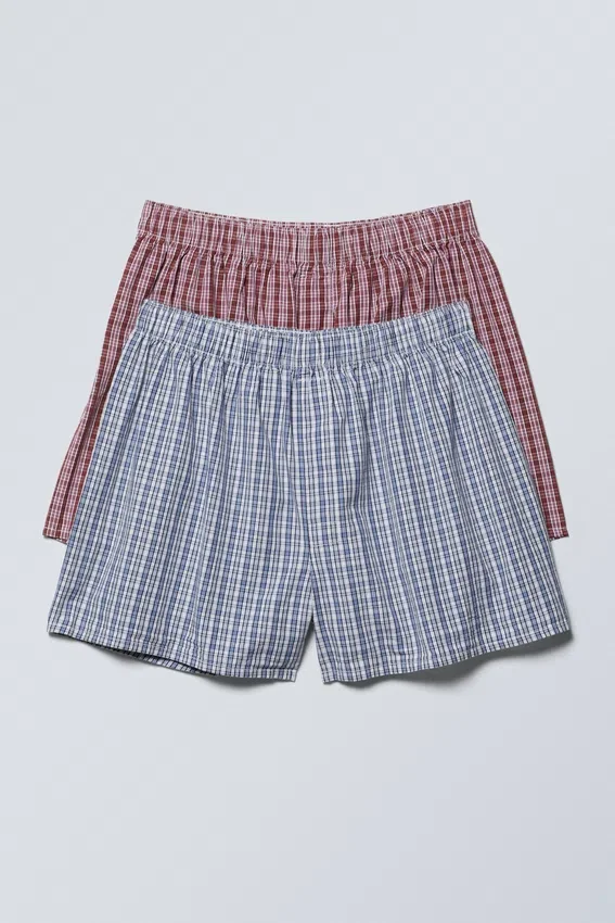 2er-Pack Boxershorts – Lila Karos Blaue Karos 2er-Pack Boxershorts – Lila Karos Blaue Karos