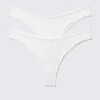 2er-Pack brasilianische Slips aus gewellter Spitze – Weiß 2er-Pack brasilianische Slips aus gewellter Spitze – Weiß