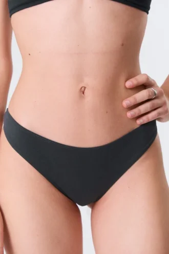 2er-Pack brasilianische Slips mit mittlerer Leibhöhe – Schwarz