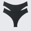 2er-Pack brasilianische Slips mit mittlerer Leibhöhe – Schwarz 2er-Pack brasilianische Slips mit mittlerer Leibhöhe – Schwarz