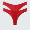 2er-Pack brasilianische Unterhosen mit mittlerer Leibhöhe aus Mesh – leuchtend rot 2er-Pack brasilianische Unterhosen mit mittlerer Leibhöhe aus Mesh – leuchtend rot