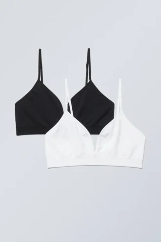 2er-Pack Cat Soft Triangle BH – Schwarz Weiß