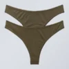 2er-Pack Cheeky Modal Brazilian Slips – Dunkelkhaki-Grün 2er-Pack Cheeky Modal Brazilian Slips – Dunkelkhaki-Grün