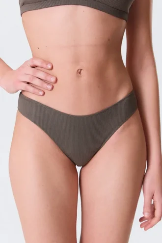 2er-Pack gerippte Brazilian-Slips – Weiß & Washed Grey