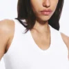 2er-Pack geripptes Tanktop mit V-Ausschnitt – Weiß 2er-Pack geripptes Tanktop mit V-Ausschnitt – Weiß