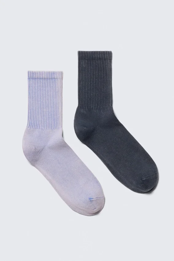 2er-Pack gewaschene Sportsocken – Hell- und Dunkelblau 2er-Pack gewaschene Sportsocken – Hell- und Dunkelblau
