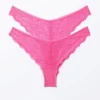 2er-Pack Lacey Lace Brazilian Slips – Bright Pink 2er-Pack Lacey Lace Brazilian Slips – Bright Pink