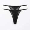 2er-Pack Lacey-Spitzen-Tangas – Schwarz 2er-Pack Lacey-Spitzen-Tangas – Schwarz