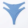 2er-Pack Pearl Low-Rise-Tangas – Dusty Blue
