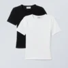 2er-Pack Slim-Fit-T-Shirts – Schwarz-Weiß 2er-Pack Slim-Fit-T-Shirts – Schwarz-Weiß