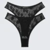 2er-Pack Spitzen-Brazilian-Slips – Schwarz 2er-Pack Spitzen-Brazilian-Slips – Schwarz