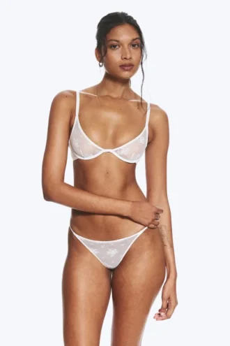 2er-Pack Spitzen-Tanga-Slips – Weiß