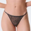 2er-Pack Tanga-Slips aus gewellter Spitze – Dunkelgrau 2er-Pack Tanga-Slips aus gewellter Spitze – Dunkelgrau