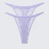 2er-Pack Tanga-Slips aus gewellter Spitze – Helllila 2er-Pack Tanga-Slips aus gewellter Spitze – Helllila