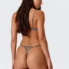 2er-Pack transparente Spitzen-Tangas – Staubgrau 2er-Pack transparente Spitzen-Tangas – Staubgrau