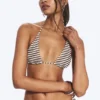 2er-Pack Triangel-Bikini-Oberteile mit Trägern – Schwarz + braune Streifen 2er-Pack Triangel-Bikini-Oberteile mit Trägern – Schwarz + braune Streifen
