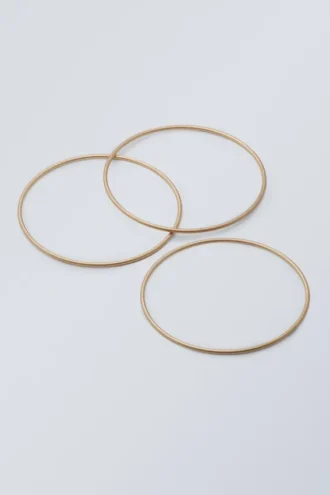 3er-Pack Armreifen – Goldfarben