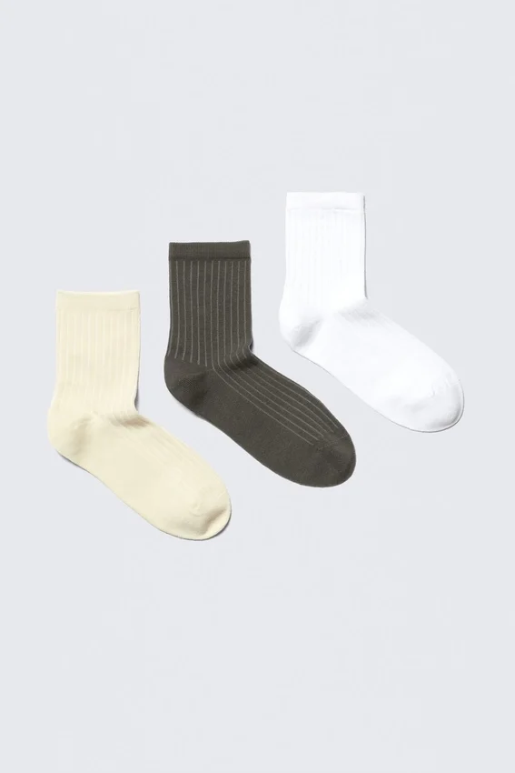3er-Pack Bella-Shorts-Socken – Gelb/Grau/Weiß 3er-Pack Bella-Shorts-Socken – Gelb/Grau/Weiß