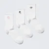 3er-Pack bestickte Crew-Socken – Weiß – Bestickte Mischung 3er-Pack bestickte Crew-Socken – Weiß – Bestickte Mischung
