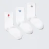 3er-Pack bestickte Crew-Socken – Weiß – Bestickte Mischung 3er-Pack bestickte Crew-Socken – Weiß – Bestickte Mischung