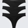 3er-Pack Cat Soft nahtlose High-Waist-Tangas – Schwarz 3er-Pack Cat Soft nahtlose High-Waist-Tangas – Schwarz