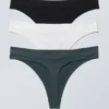 3er-Pack Cat Soft Thong – Dunkel-Türkis, Weiß, Schwarz 3er-Pack Cat Soft Thong – Dunkel-Türkis, Weiß, Schwarz