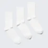 3er-Pack gerippte Crew-Socken – Weiß 3er-Pack gerippte Crew-Socken – Weiß