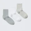 3er-Pack gerippte Socken – Blau/Weiß/Grau 3er-Pack gerippte Socken – Blau/Weiß/Grau