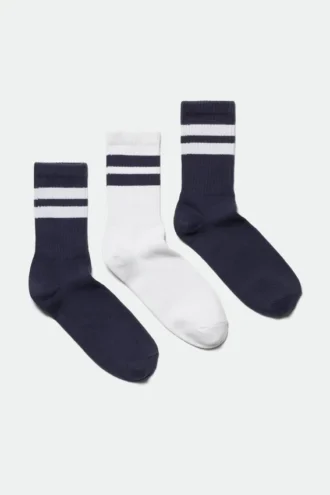 3er-Pack gestreifte Sportsocken – Streifen-Kombination