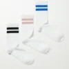 3er-Pack gestreifte Sportsocken – Weiß 3er-Pack gestreifte Sportsocken – Weiß