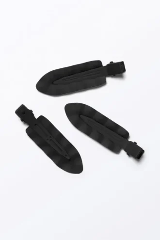 3er-Pack Haarspangen mit Rüschen – Schwarz