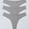 3er-Pack Inez Brazilian Cotton Slips – Grau meliert 3er-Pack Inez Brazilian Cotton Slips – Grau meliert