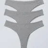 3er-Pack Inez Brazilian Cotton Slips – Grau meliert 3er-Pack Inez Brazilian Cotton Slips – Grau meliert