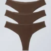 3er-Pack Inez Brazilian-Slips aus Baumwolle – Dunkelbraun 3er-Pack Inez Brazilian-Slips aus Baumwolle – Dunkelbraun