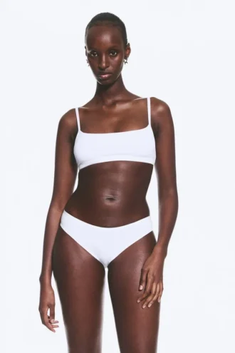 3er-Pack Inez Brazilian-Slips aus Baumwolle – Weiß