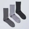 3er-Pack Lova Shiny Socken – Dunkelgrau, Hellgrau, Schwarz 3er-Pack Lova Shiny Socken – Dunkelgrau, Hellgrau, Schwarz