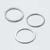 3er-Pack Minimalistische Stahlringe – Silber 3er-Pack Minimalistische Stahlringe – Silber