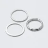 3er-Pack Minimalistische Stahlringe – Silber 3er-Pack Minimalistische Stahlringe – Silber