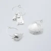 3er-Pack Muschel-Creolen – Silber 3er-Pack Muschel-Creolen – Silber
