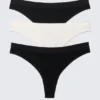 3er-Pack nahtlose Tangas – Schwarz & Weiß 3er-Pack nahtlose Tangas – Schwarz & Weiß