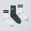 3er-Pack Sport-Socken mit Print – Grün-schwarze Streifen Hypnox 3er-Pack Sport-Socken mit Print – Grün-schwarze Streifen Hypnox