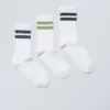 3er-Pack Sport-Socken mit Streifen – grüne Streifenmischung 3er-Pack Sport-Socken mit Streifen – grüne Streifenmischung