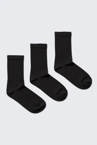 3er-Pack Sportsocken – Schwarz