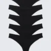 5er-Pack nahtlose Tangas – Schwarz 5er-Pack nahtlose Tangas – Schwarz