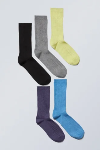 5er-Pack Rippensocken – Multi-Mix