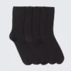 5er-Pack Rippensocken – Schwarz 5er-Pack Rippensocken – Schwarz