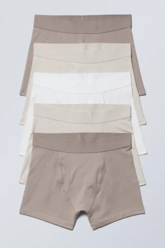 5er-Pack Slips – Beige-Mix