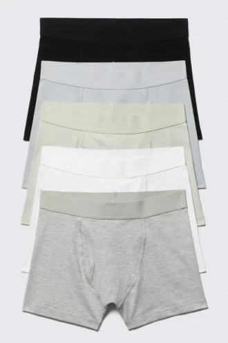 5er-Pack Slips – Schwarz/Blau/Grün/Weiß/Grau
