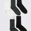 5er-Pack Socken – Dunkelgrün gemischt 5er-Pack Socken – Dunkelgrün gemischt