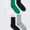 5er-Pack Socken – Schwarz/Weiß/Grau/Grün 5er-Pack Socken – Schwarz/Weiß/Grau/Grün